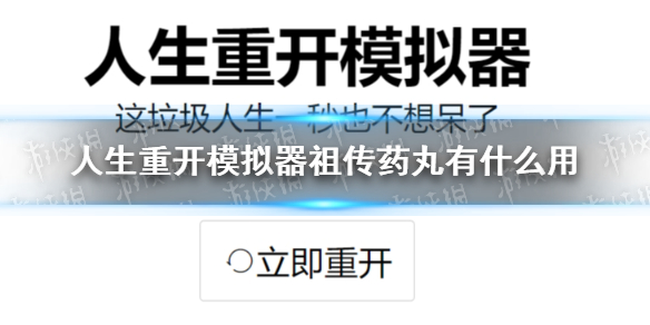 人生重开模拟器祖传药丸分享 祖传药丸作用介绍