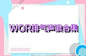 WOR排气声浪合集