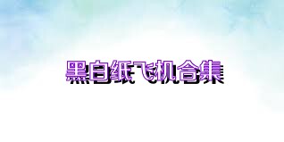 黑白纸飞机合集