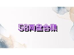 58网盘合集