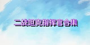 二战坦克指挥官合集