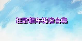 狂野飙车极速合集