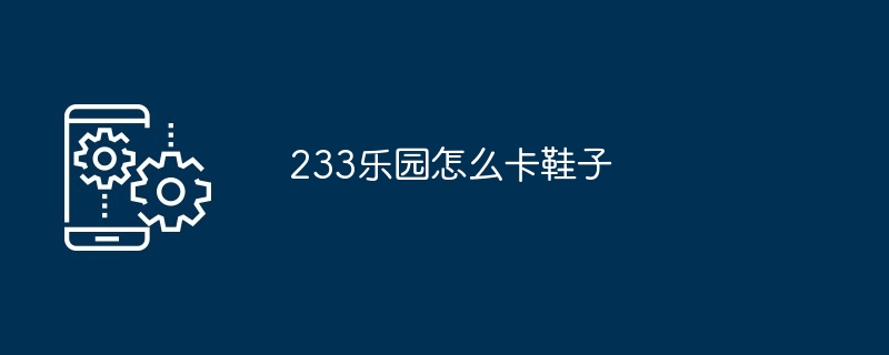 233乐园怎么卡鞋子