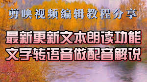 剪映技巧大一键文字转语音，轻松提升视频点击率！