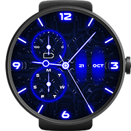 Neon Blue Watch Face