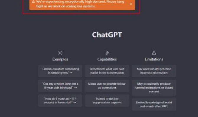 ChatGPT宣布满负荷运行运行