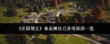 庄园领主食品摊位为何弃用？原因大！