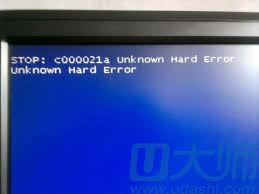 电脑显示器出现unknown hard error是什么意思