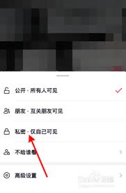原来抖音作品怎么设置仅自己可见 一键设置操作流程分享