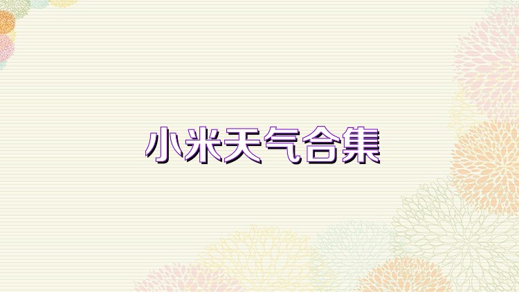 小米天气合集